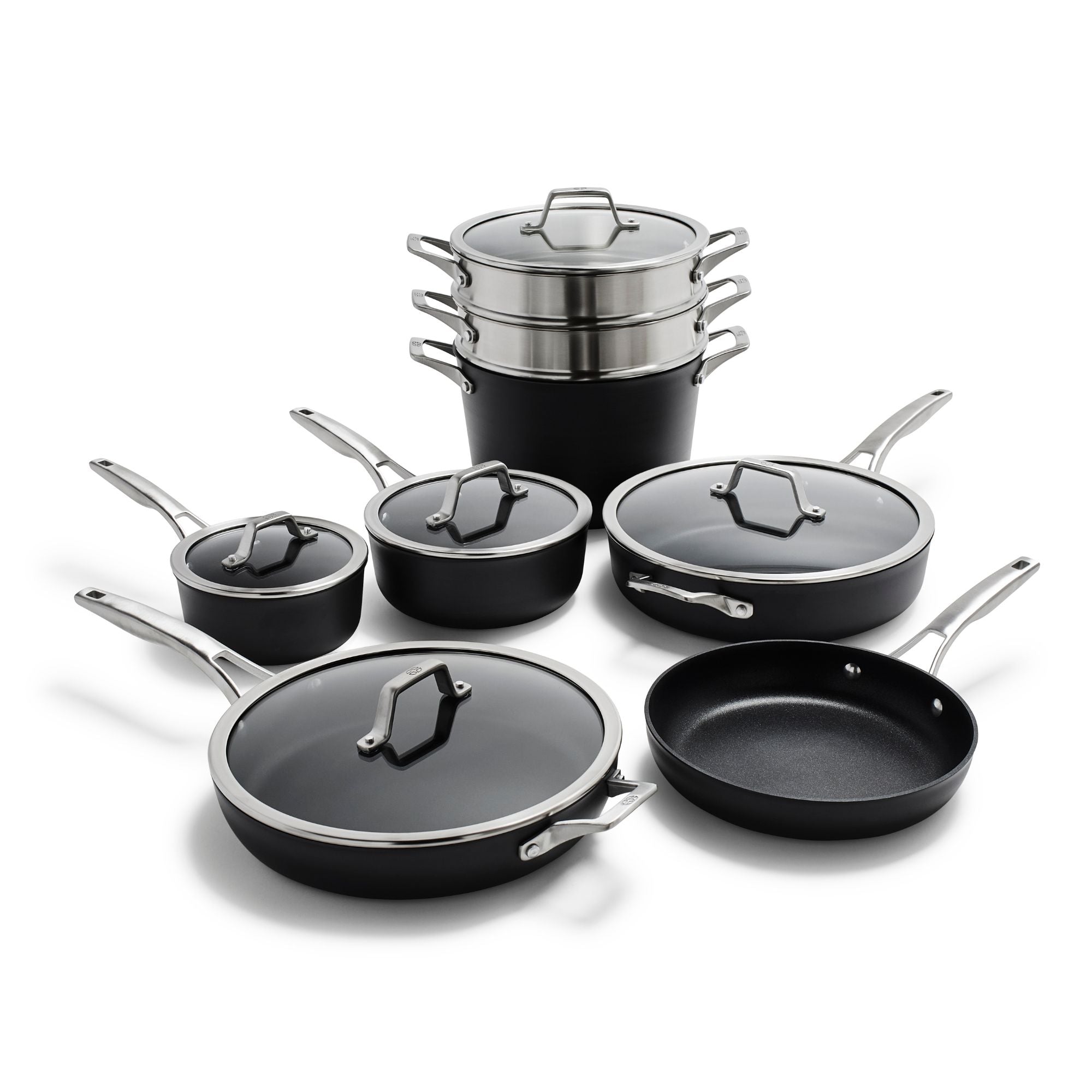 Calphalon Premier Hard-Anodized Nonstick Aluminum Cookware Set, 13-Piece Set