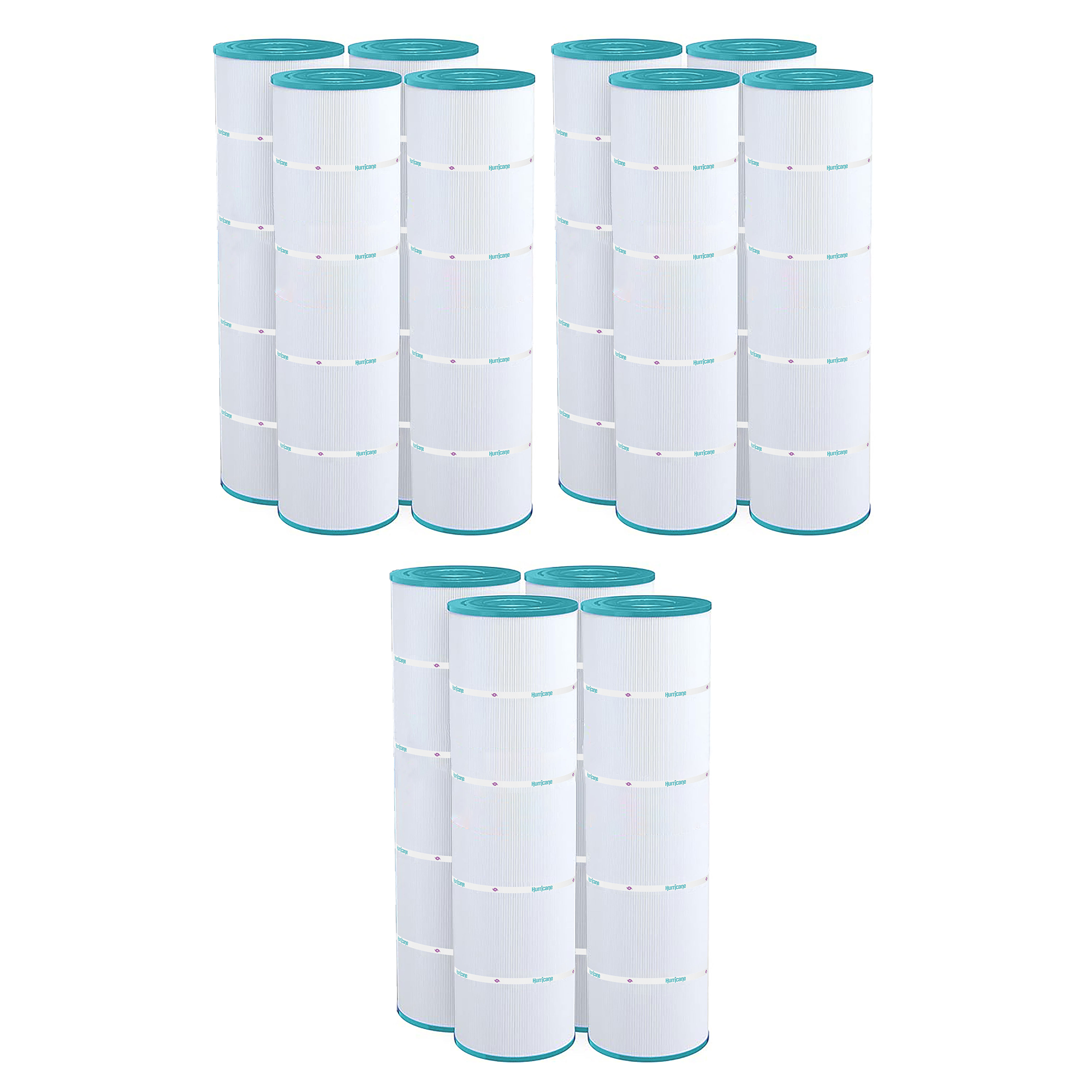 Hurricane 12 Pack HF7487-04 Advanced Pool and Spa Filter Cartridge Replacement
