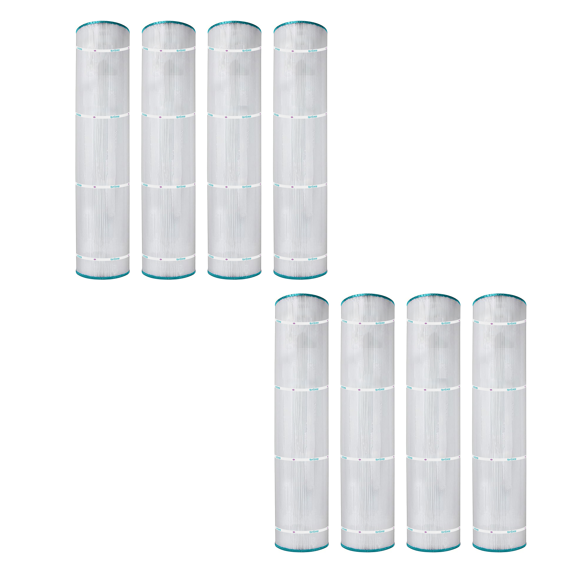 Hurricane 8 Pack HF7495-04 Advanced Pool and Spa Filter Cartridge Replacement