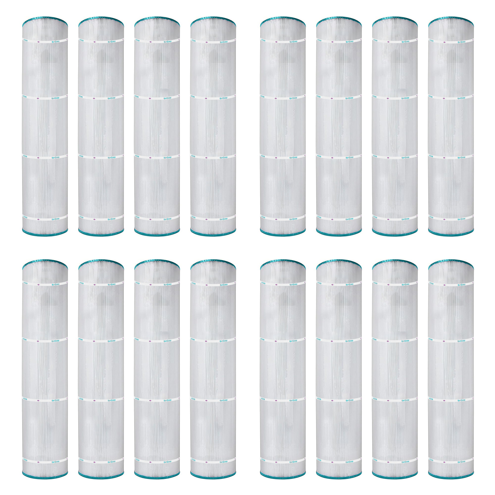 Hurricane 16 Pack HF7495-04 Advanced Pool and Spa Filter Cartridge Replacement