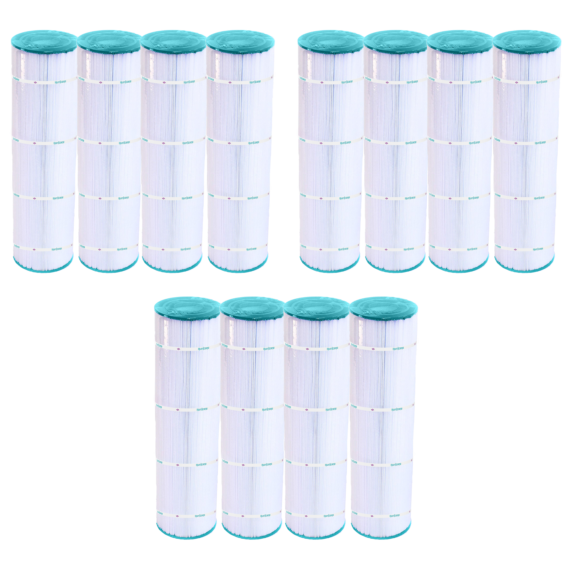 Hurricane 12 Pack HF7489-04 Advanced Pool and Spa Filter Cartridge Replacement