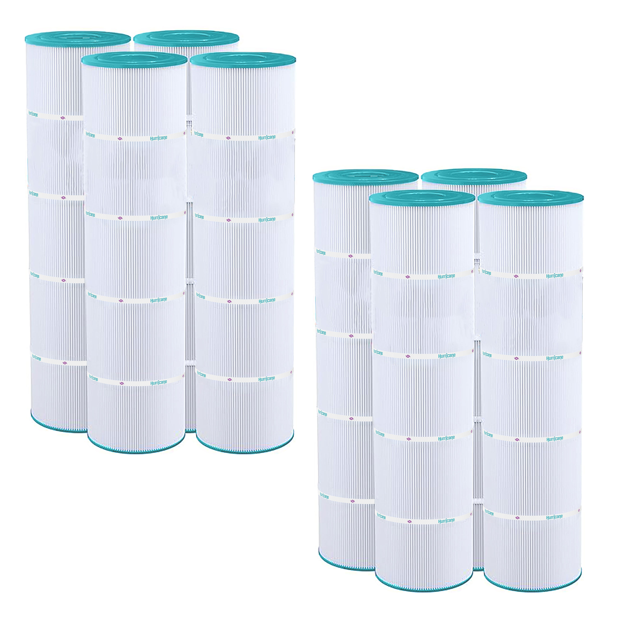 Hurricane 8 Pack HF7459-04 Advanced Pool and Spa Filter Cartridge Replacement