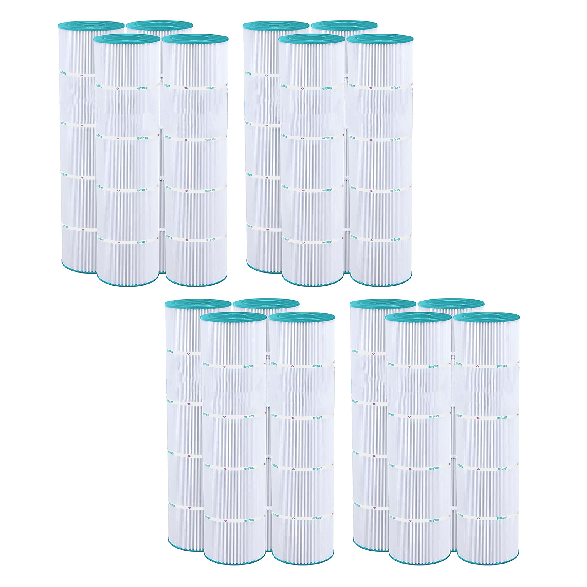 Hurricane 16 Pack HF7459-04 Advanced Pool and Spa Filter Cartridge Replacement