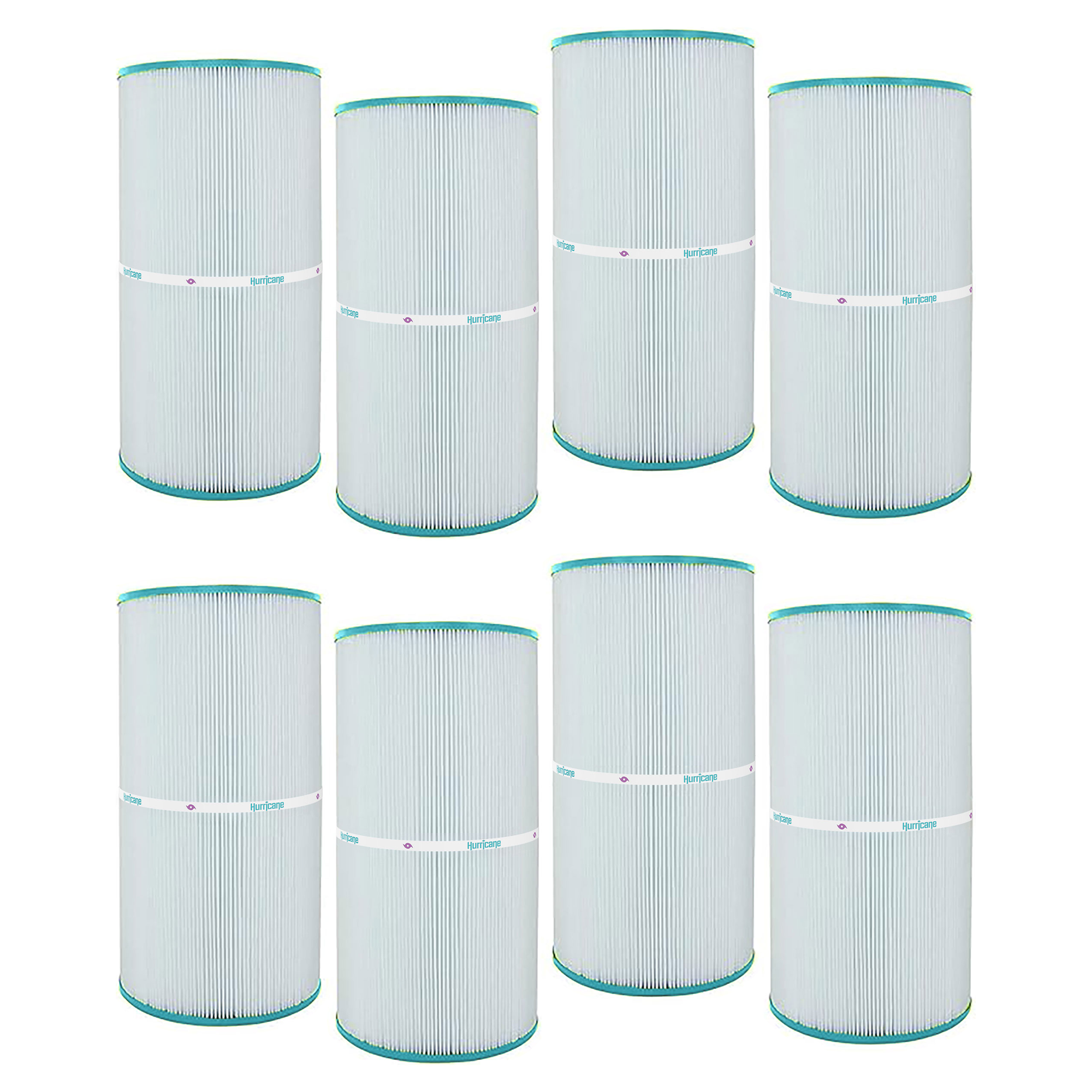 Hurricane 8 Pack HF7469-04 Advanced Pool and Spa Filter Cartridge Replacement