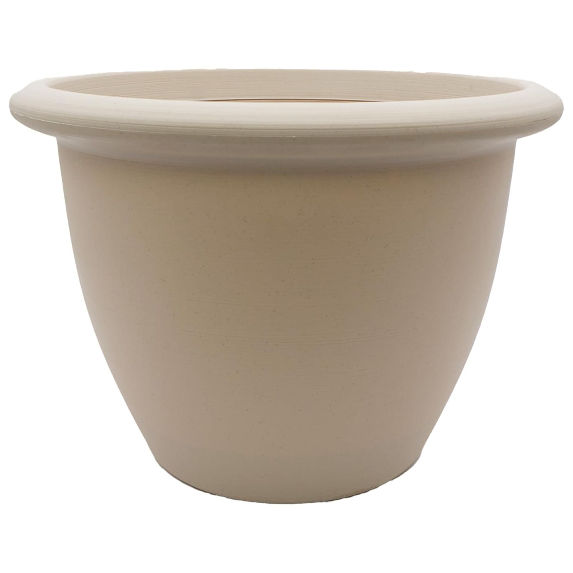 The HC Companies Sevilla Self-Watering Pot with Internal Disk 14", Cottage Stone