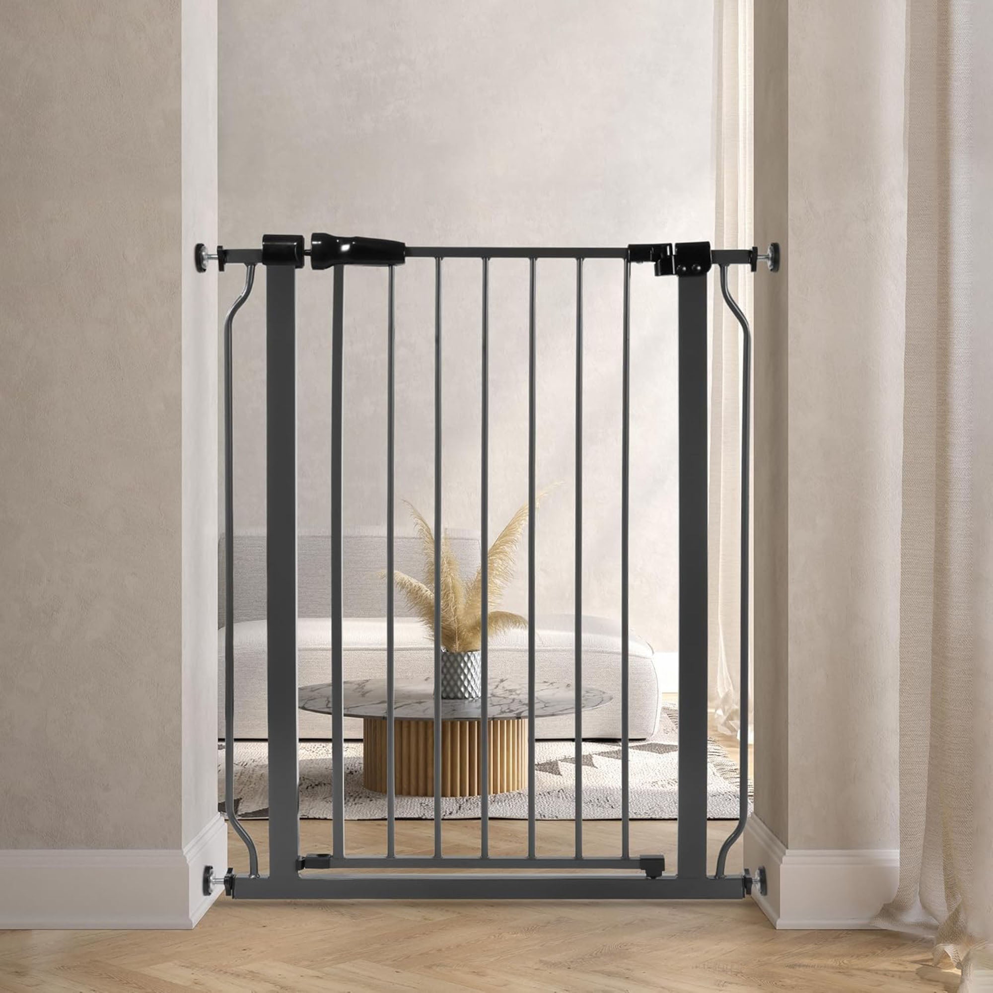 BalanceFrom Walk Thru Safety Gate, Fits 29.1-33.8" Openings, 36” Tall, Graphite
