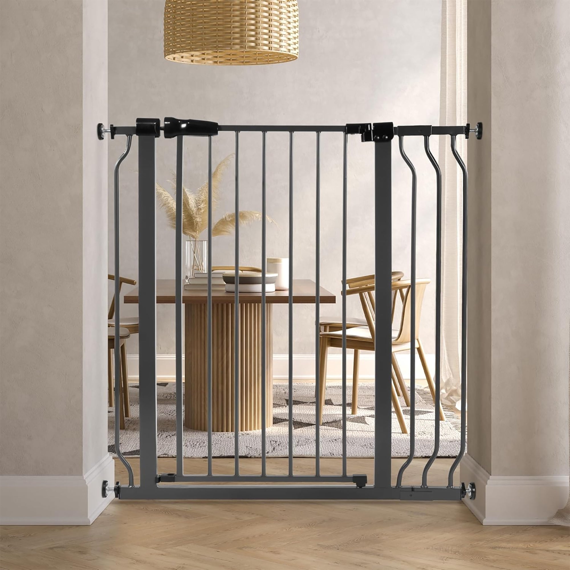 BalanceFrom Walk Thru Safety Gate, Fits 29.1-38.5" Openings, 36” Tall, Graphite
