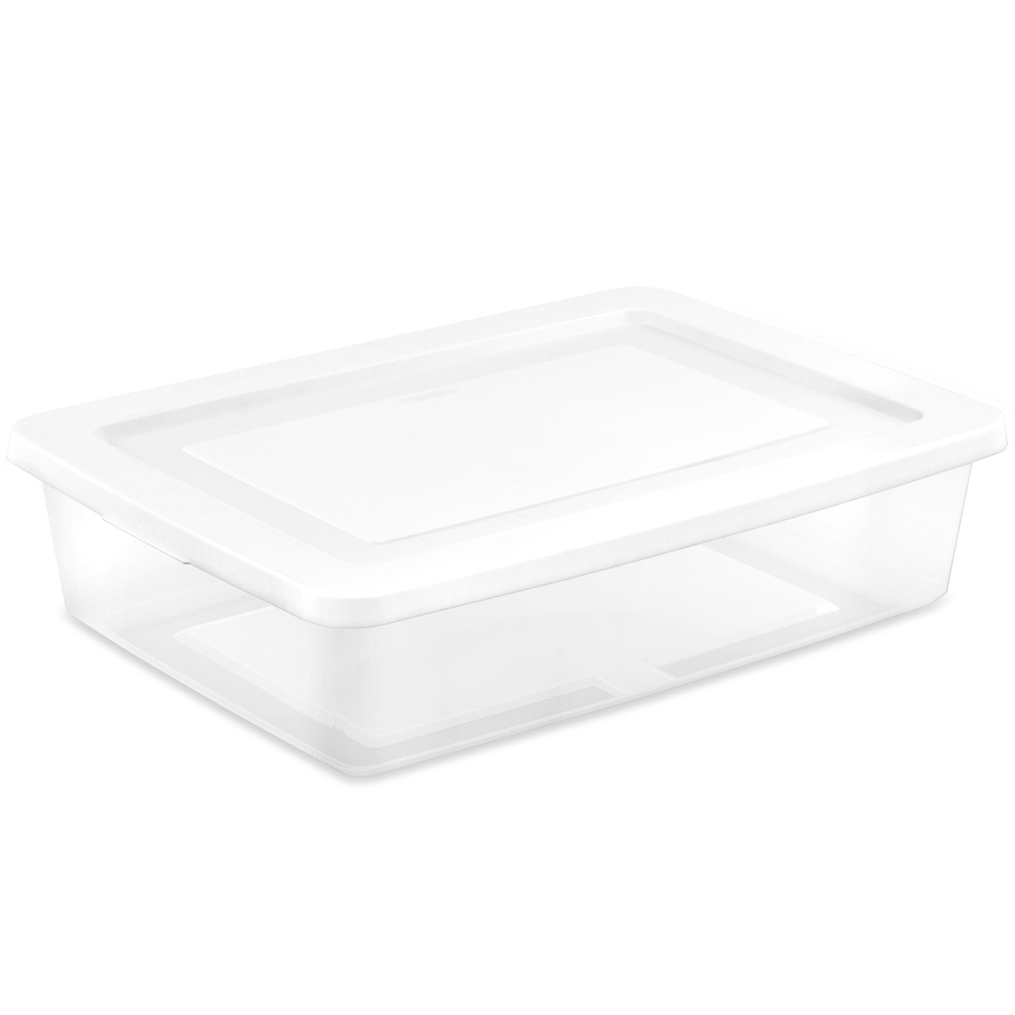 Sterilite 28 Qt Storage Box, Stackable Plastic Container Home Organizer, 30 Pack