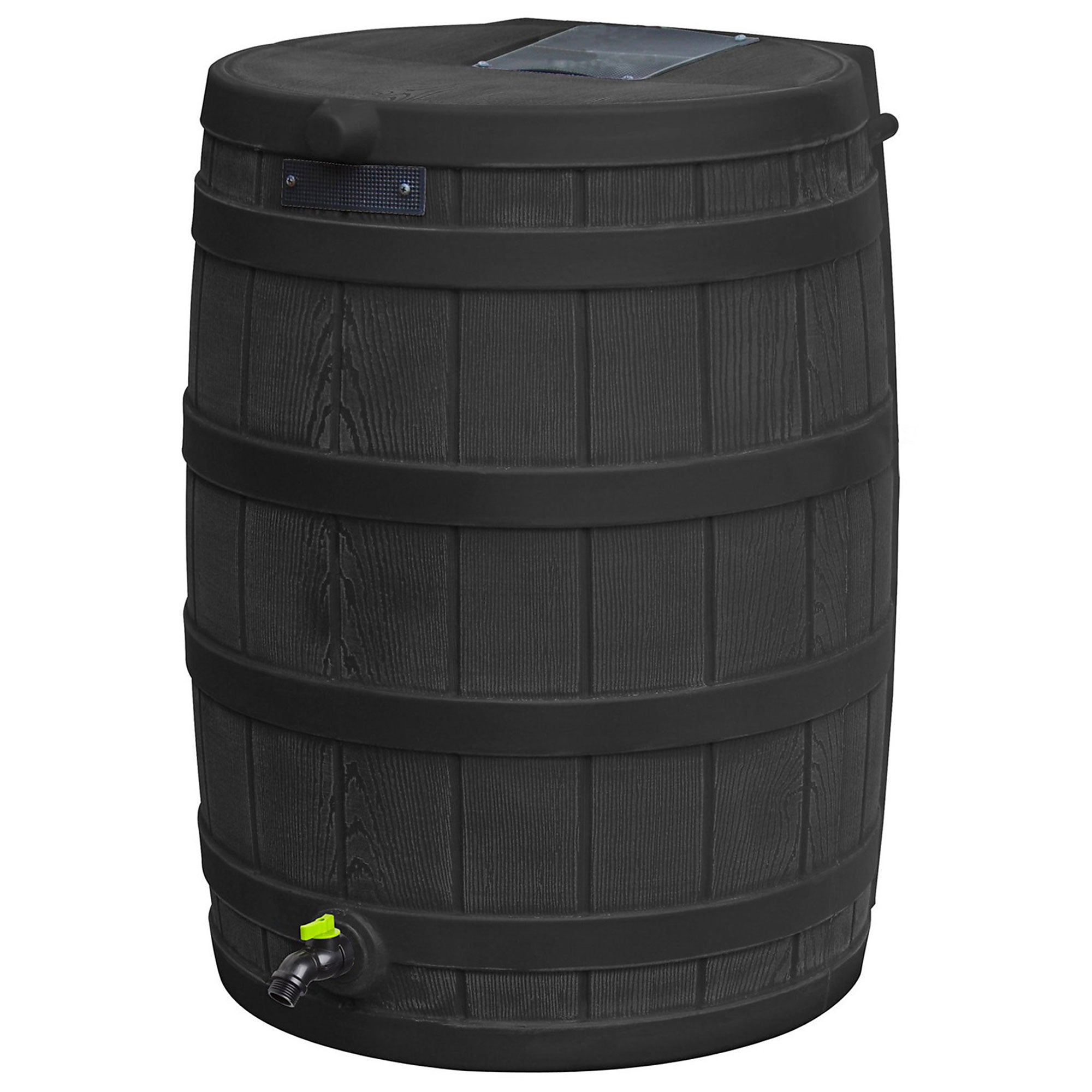 Good Ideas Rain Wizard Eco 50 Gal Rain Saver, Spigot, Recycled Materials, Black