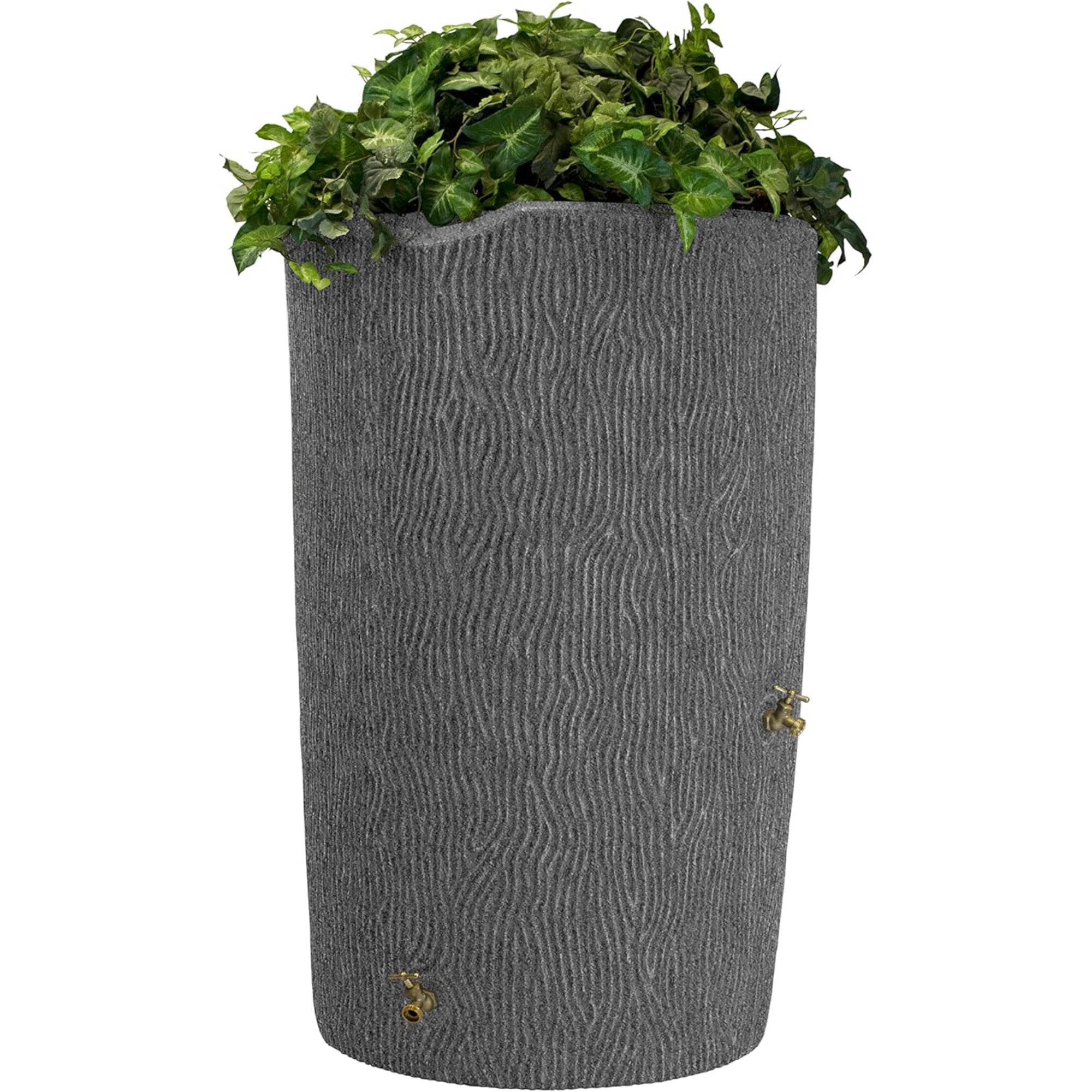 Good Ideas Impressions 90 Gal Rain Barrel, 2 Spigots, Dark Granite (Open Box)