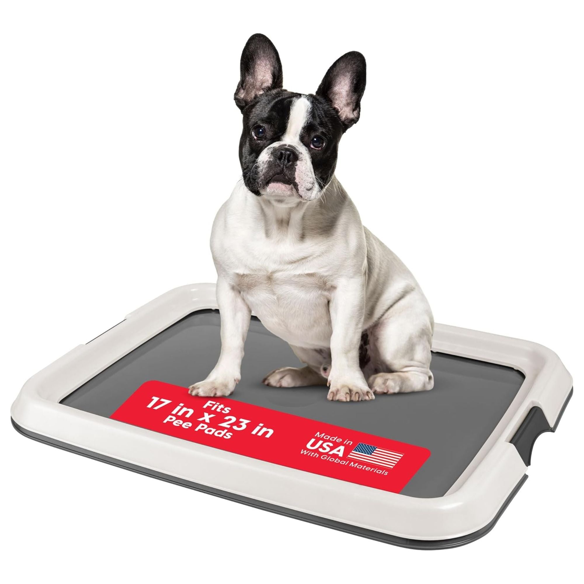 IRIS USA Leakproof Dog Pad Holder with Non-Skid Base, Latching Sides (Open Box)