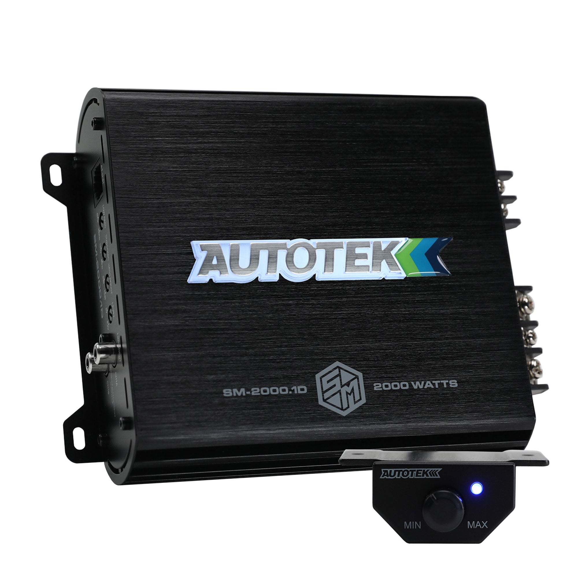 Autotek 2000W 1 Channel Car Audio Amplifier, Bass Knob, Street Machine SM-2000.1