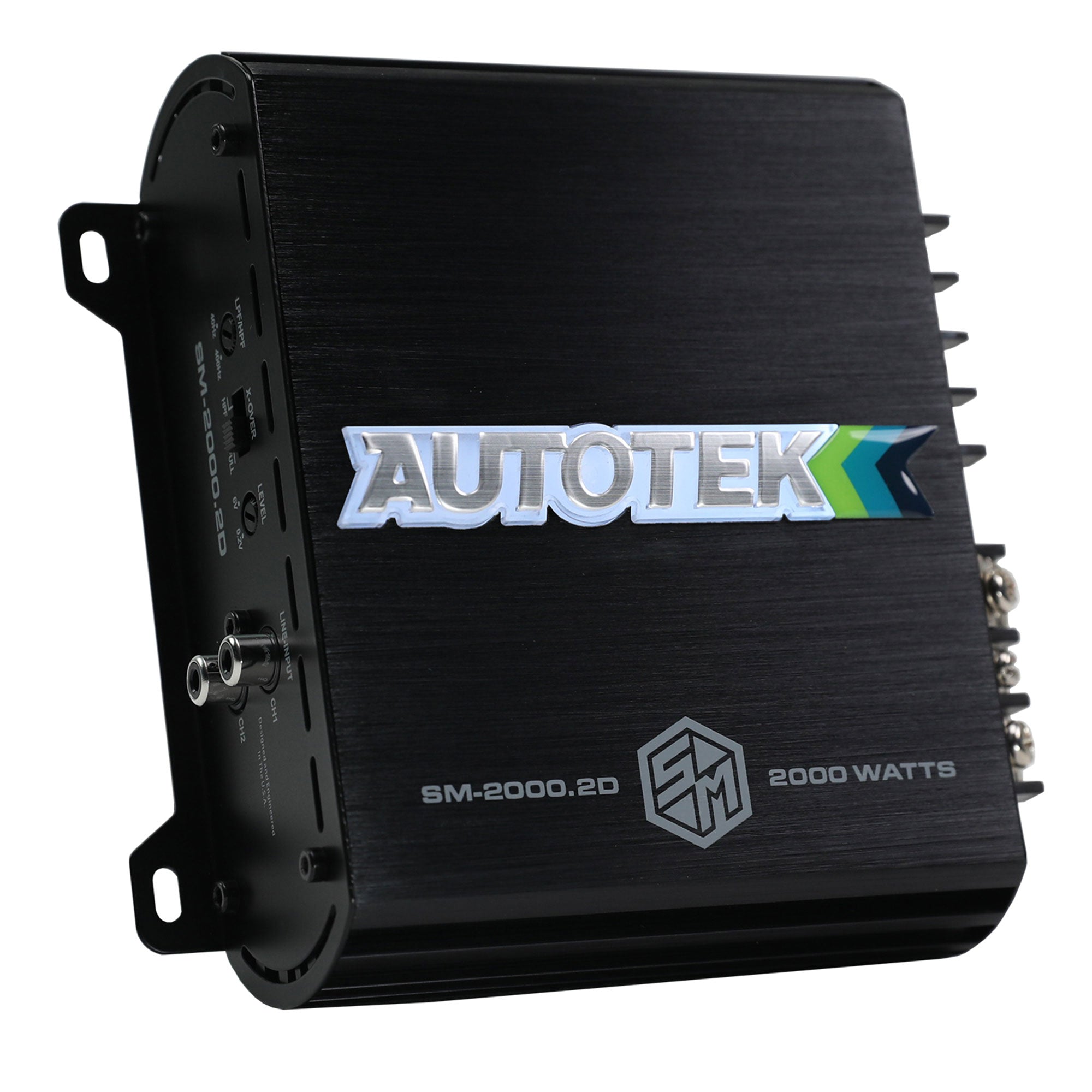 Autotek 2000W 2 Channel Car Audio Amplifier Bass Knob, Street Machine SM-2000.2D