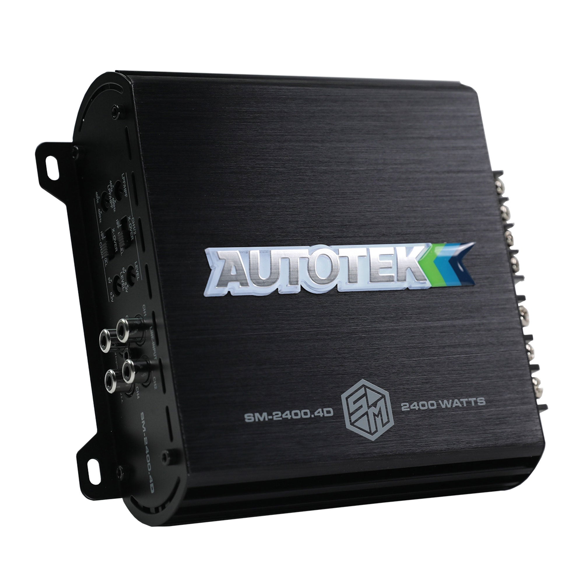 Autotek 2400W 4 Channel Car Audio Amplifier Bass Knob, Street Machine SM-2400.4D