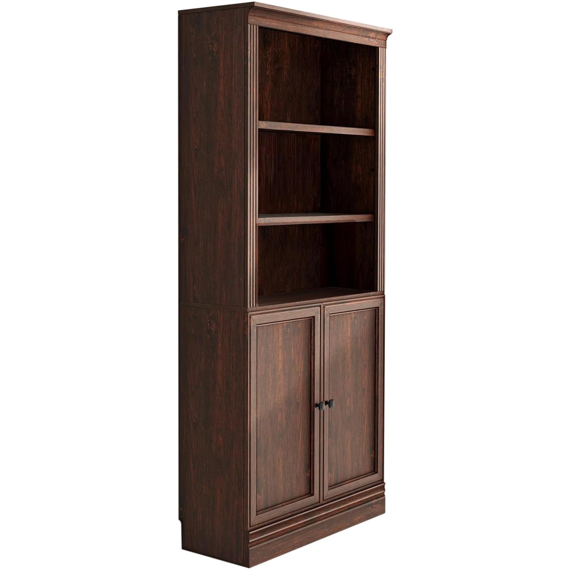 VAUXHILL & CO. Halston Standard Bookcase, Doors, Adjustable Shelf Unit, Cherry