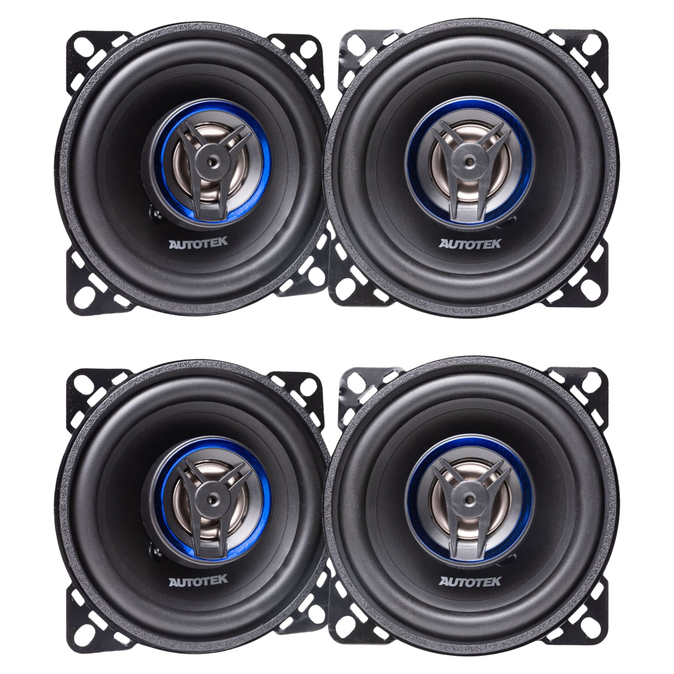 Autotek 4 Pack Street Machine 200 Watt 4 Inch 2 Way Car Audio Coaxial Speakers