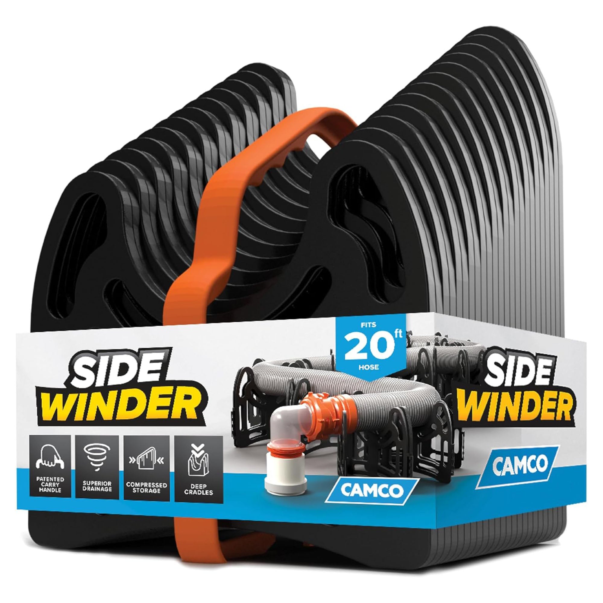 Camco Sidewinder RV Sewer Hose Support, Trailer and Camping Accessories, 20 Feet