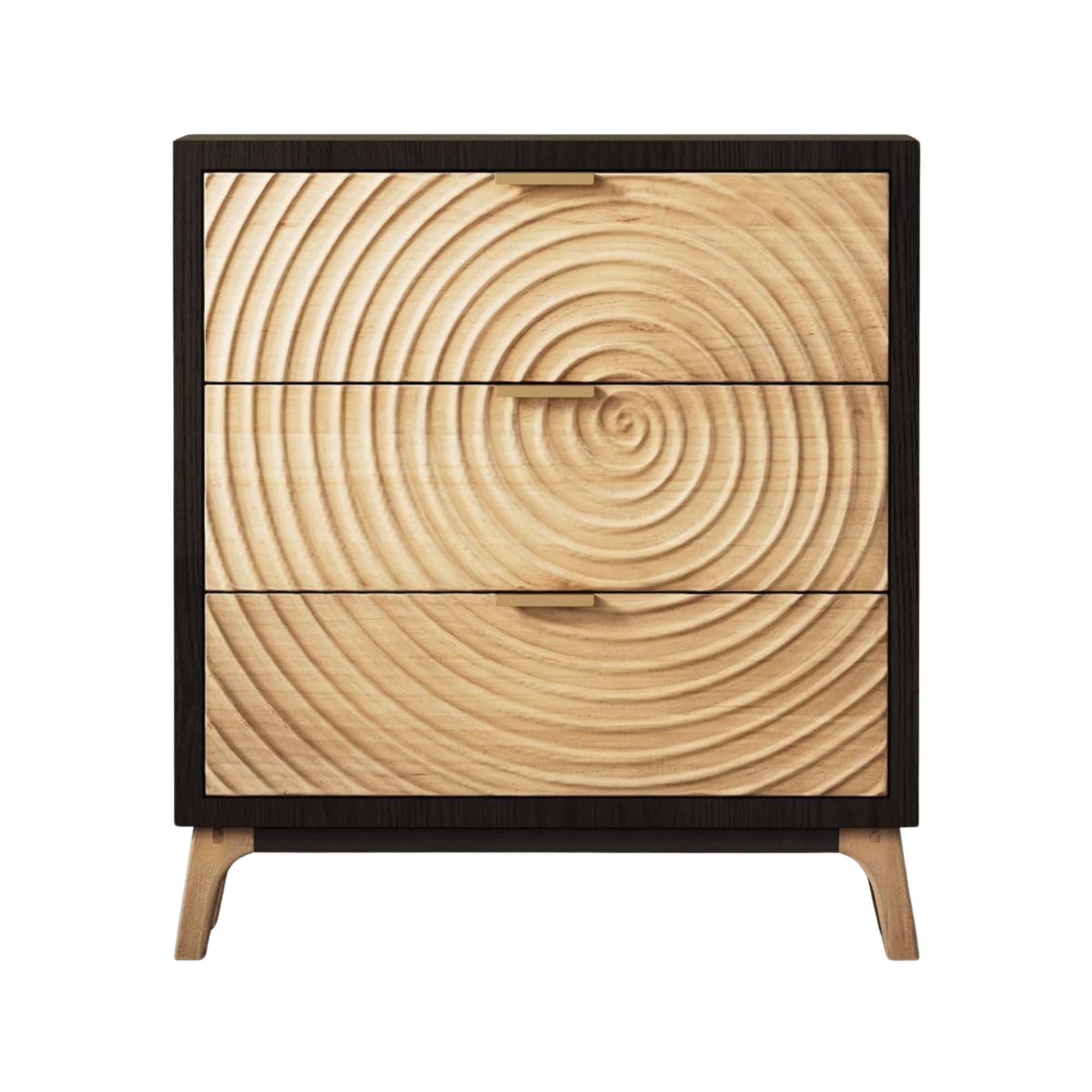 COZAYH 3 Drawer Farmhouse Nightstand Wood Storage Cabinet Accent Chest, Black