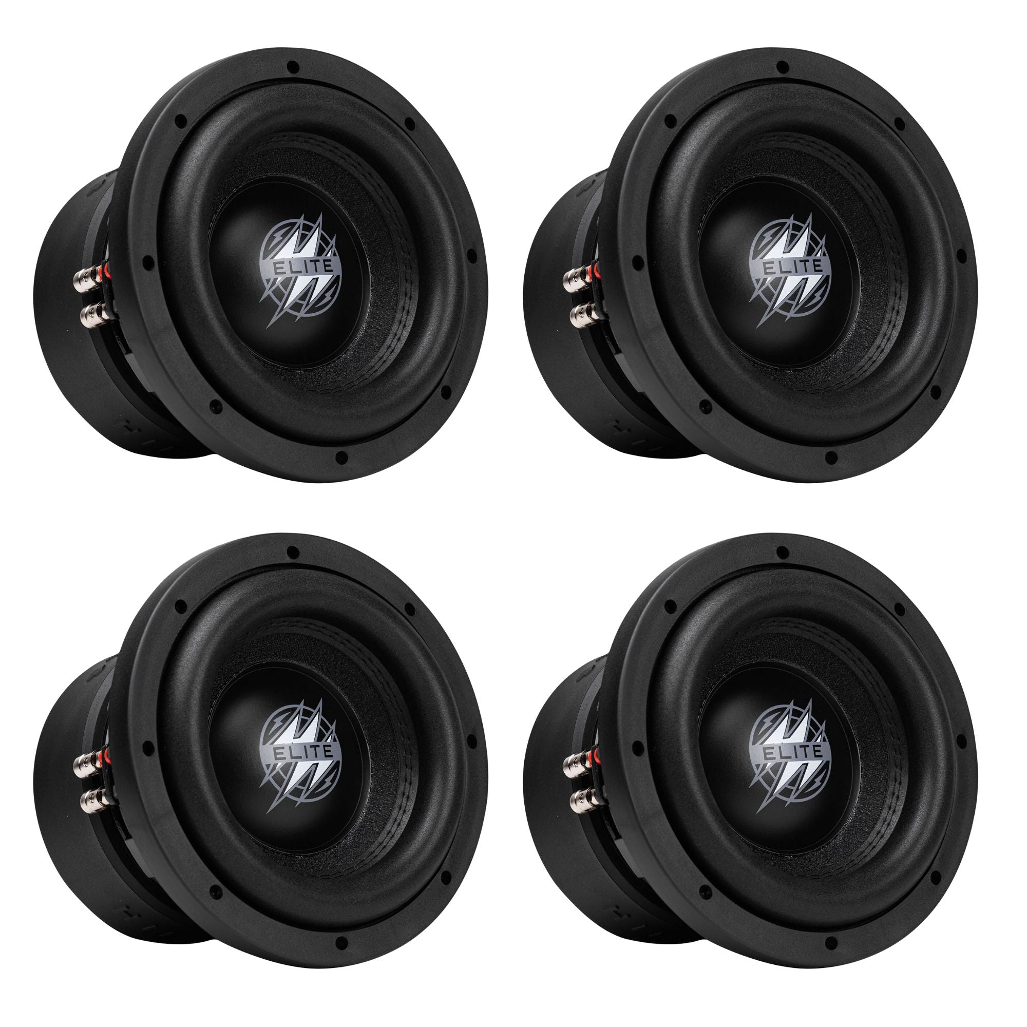 Hifonics 4 Pack ELITE 8 Inch Subwoofer, Dual Voice Coil Car Audio Speaker, 1200W