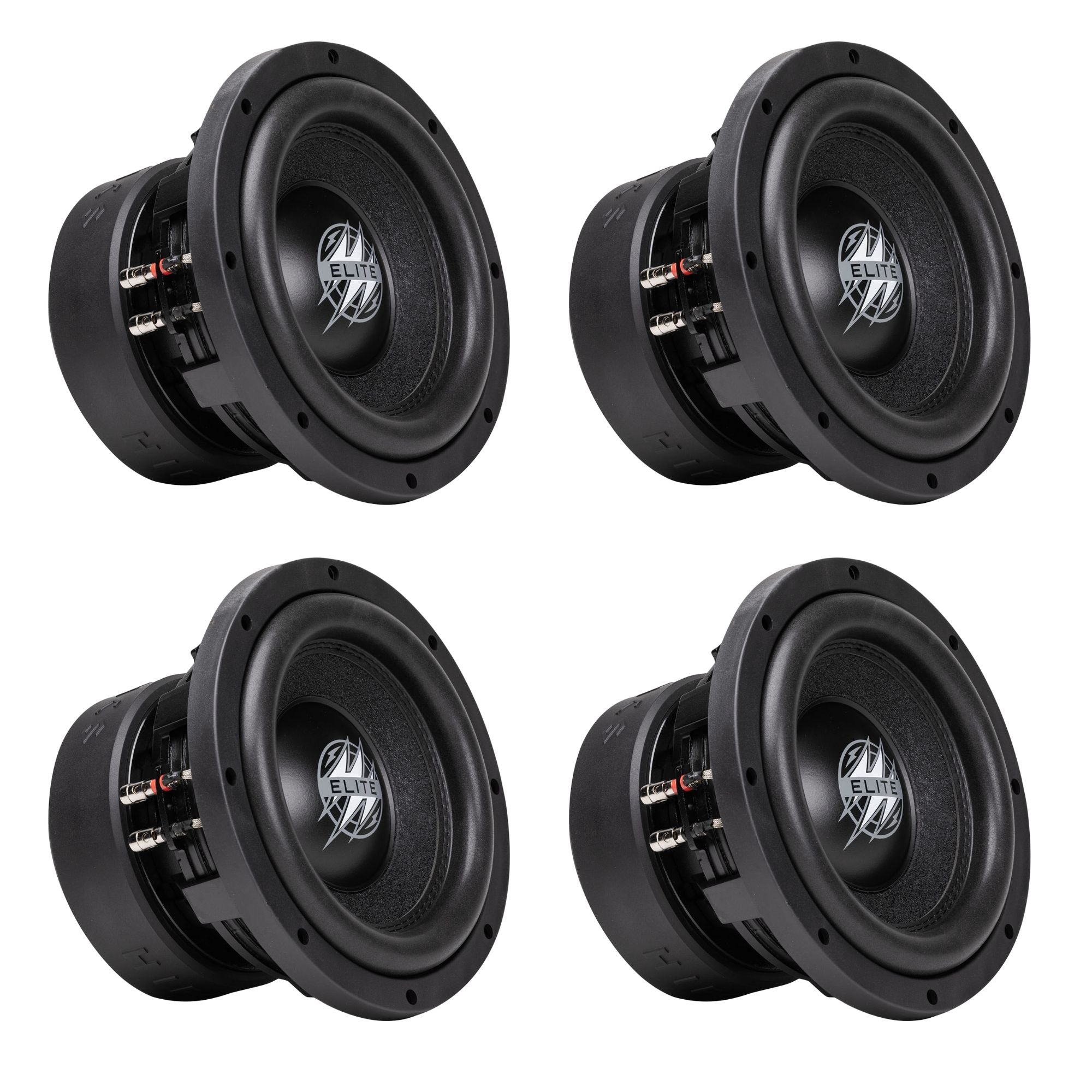 Hifonics 4 Pack ELITE 10" Subwoofer, Dual Voice Coil Car Audio Speaker, 1200W