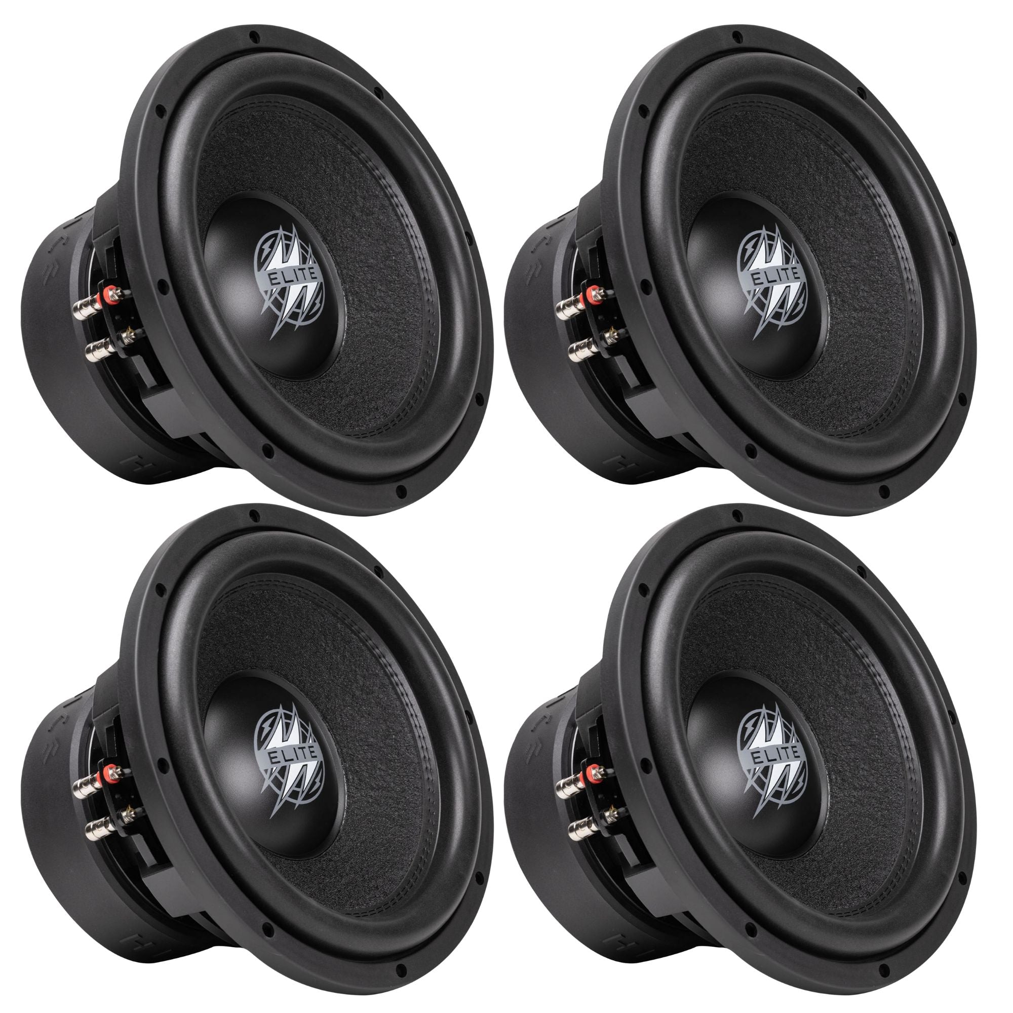 Hifonics 4 Pack ELITE 12" Subwoofer, Dual Voice Coil Car Audio Speaker, 1600W