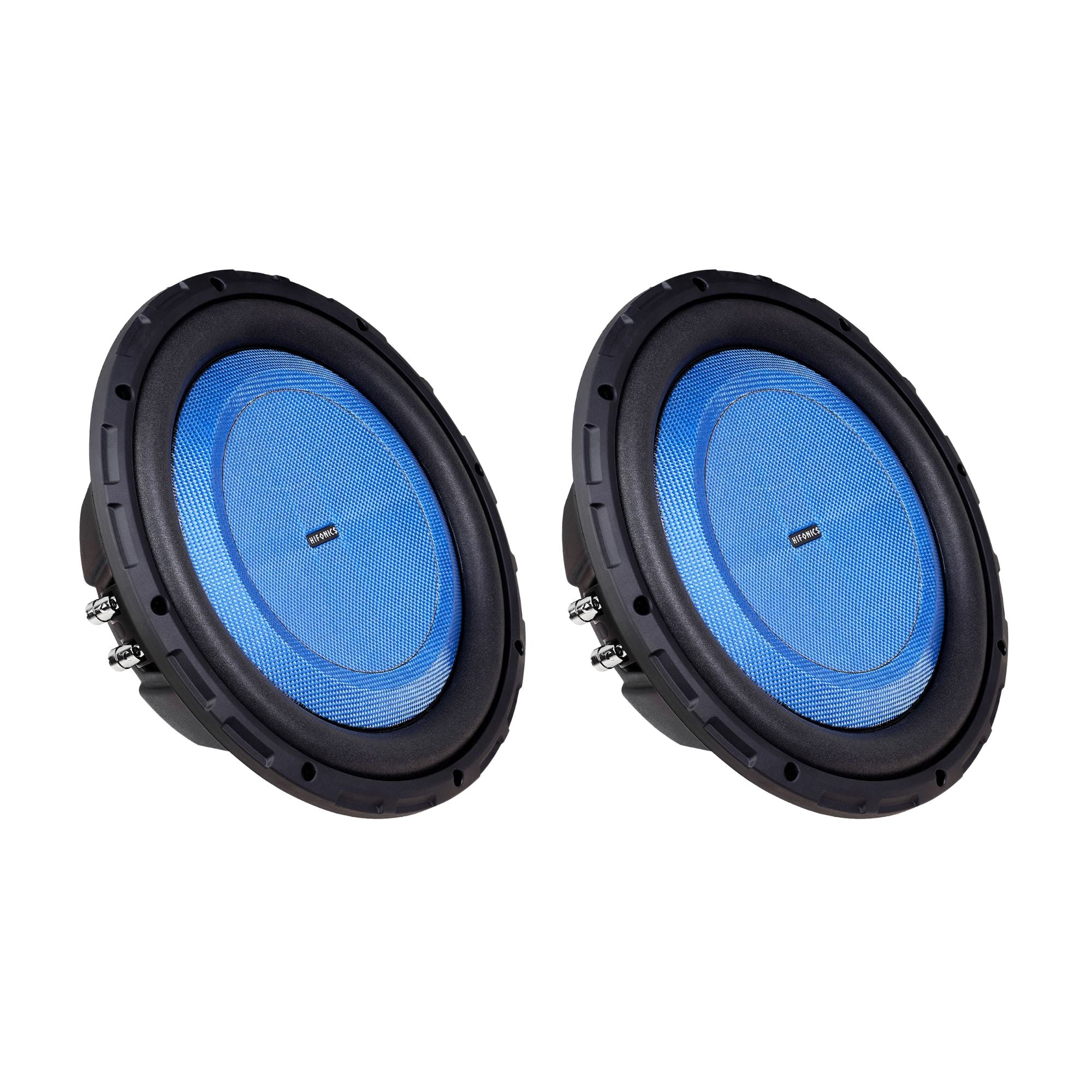 Hifonics 2 Pack ELITE 12” Shallow Subwoofer Dual Voice Coil Audio Speaker, 600W