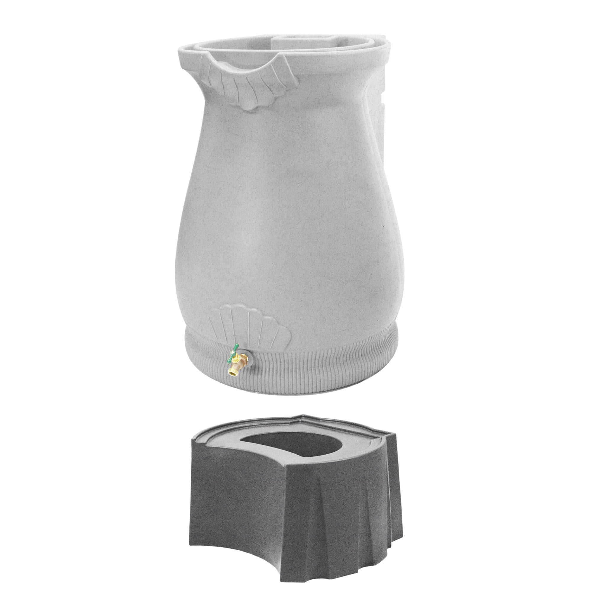 Good Ideas Rain Wizard 65 Gallon Plastic Resin Urn Barrell and Rain Wizard Stand