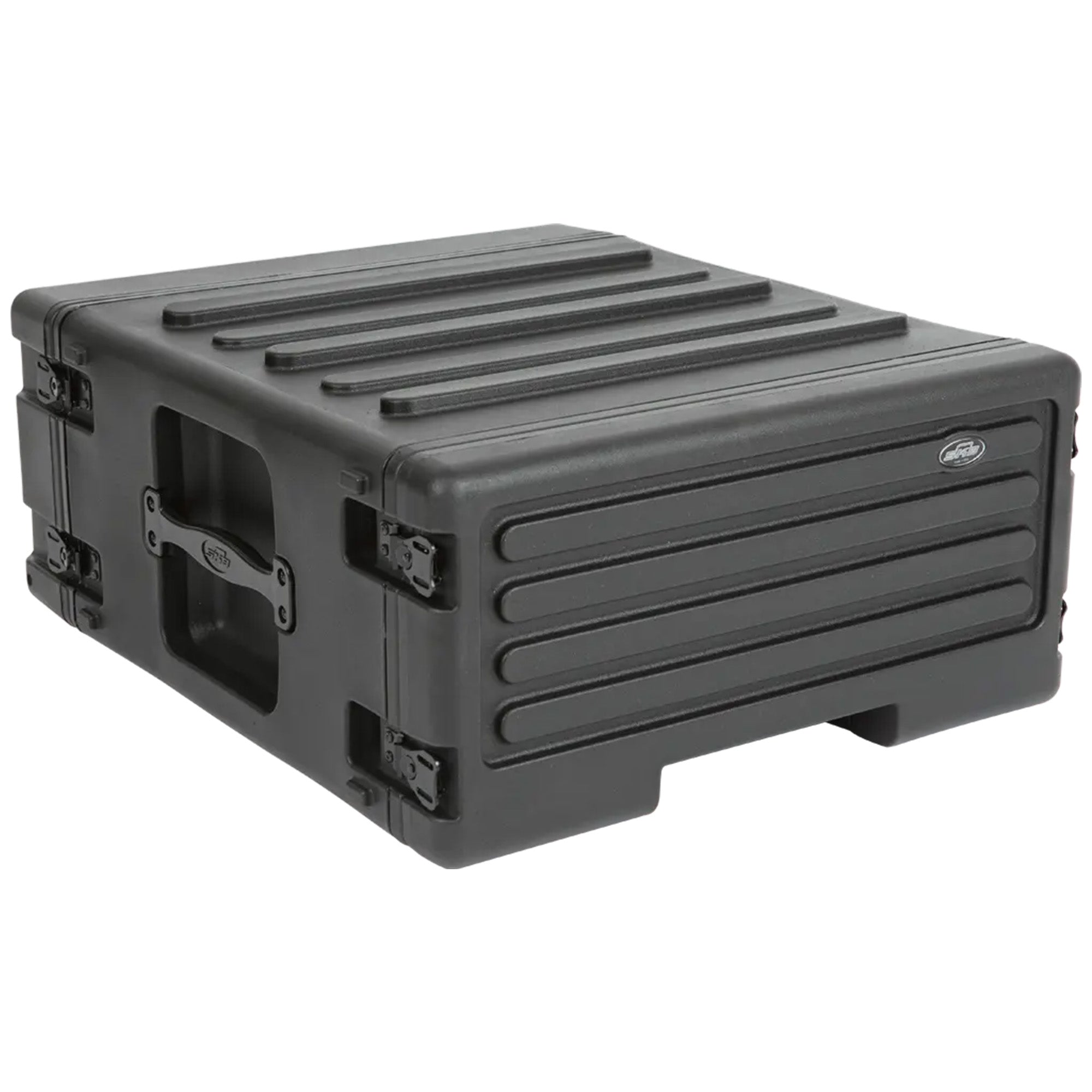 SKB 4U rSeries Rolling Rack with Integrated Back Wheels and 1-Touch Pull Handle
