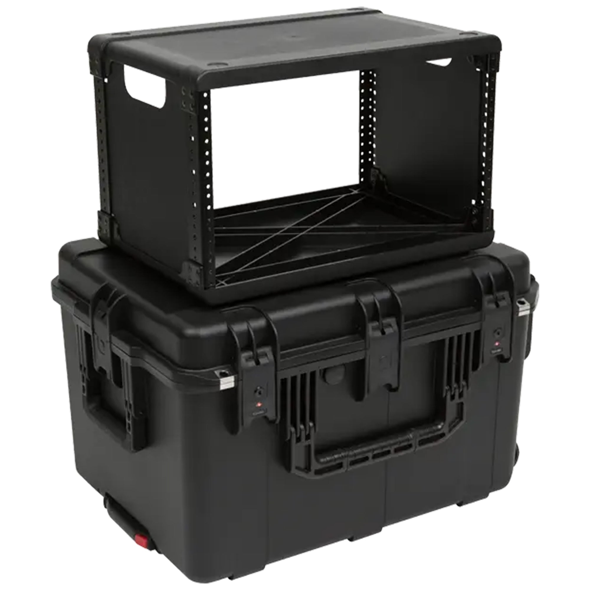 SKB 6U iSeries 13" Injection Molded Fly Rack with Built-In Wheels and Handle