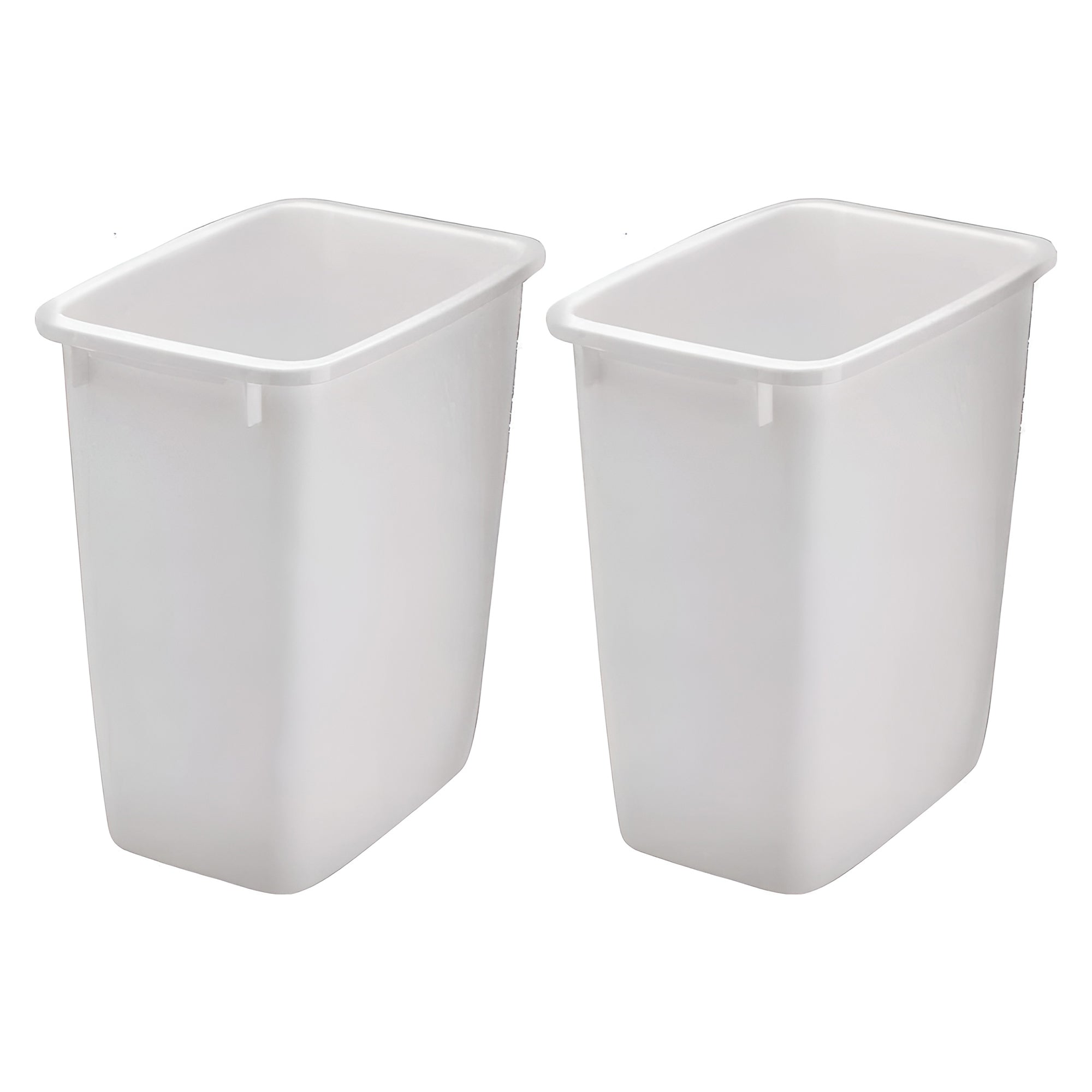 Rubbermaid Open Top Wastebasket Large Plastic Trash Bin Container, 36 Qt, 2 Pack