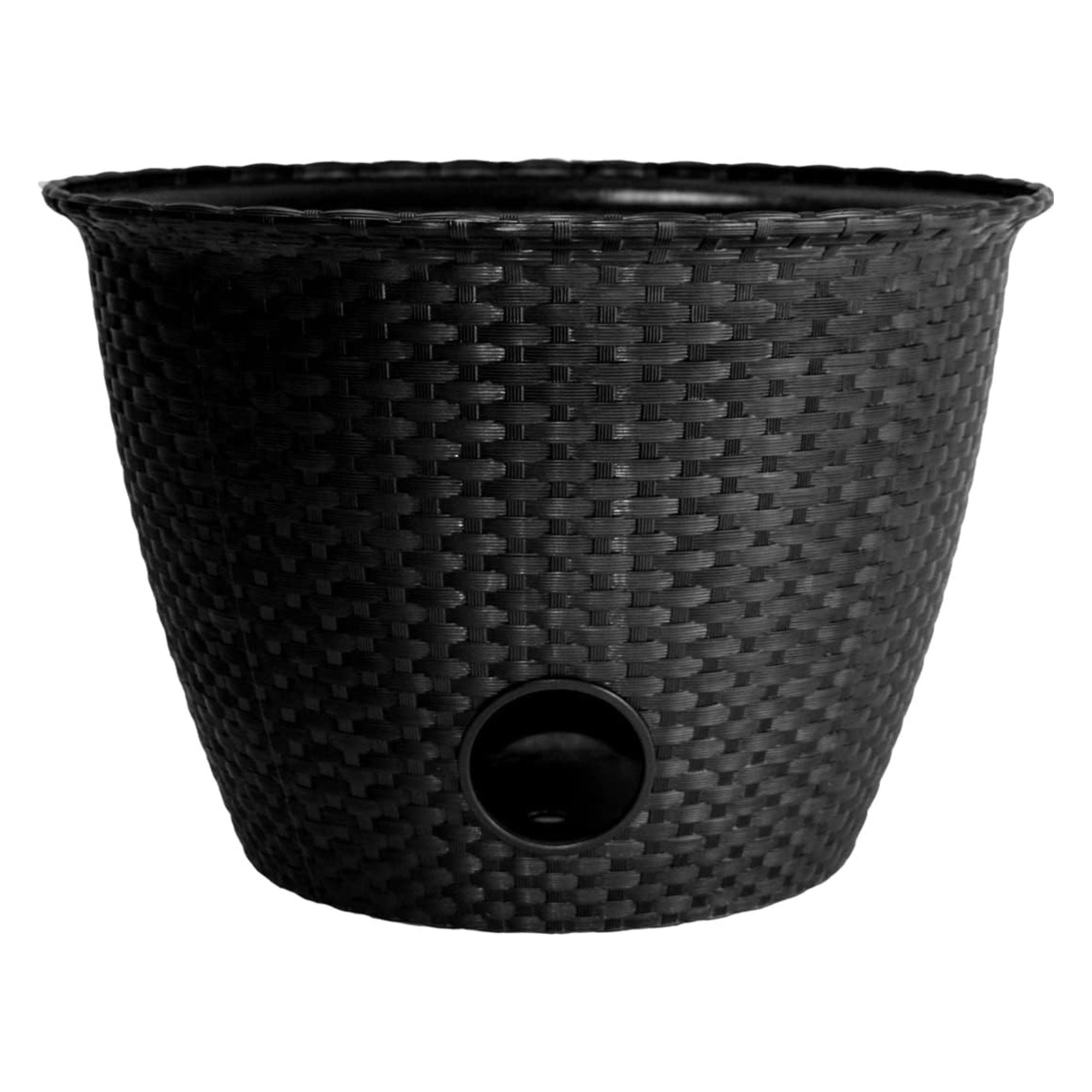 The HC Companies 18 Inch Woven Garden Hose Holder, Up to 100 Ft Capacity, Black