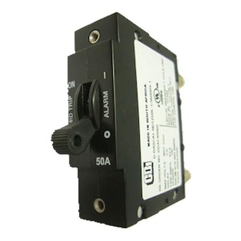 ALPHA 470-305-10 TECHNOLOGIES 20 Amp AM Breaker.Plug-In Type with Aux Switch Center Pin Only, Midtrip (5/16" Bullet Terminals)