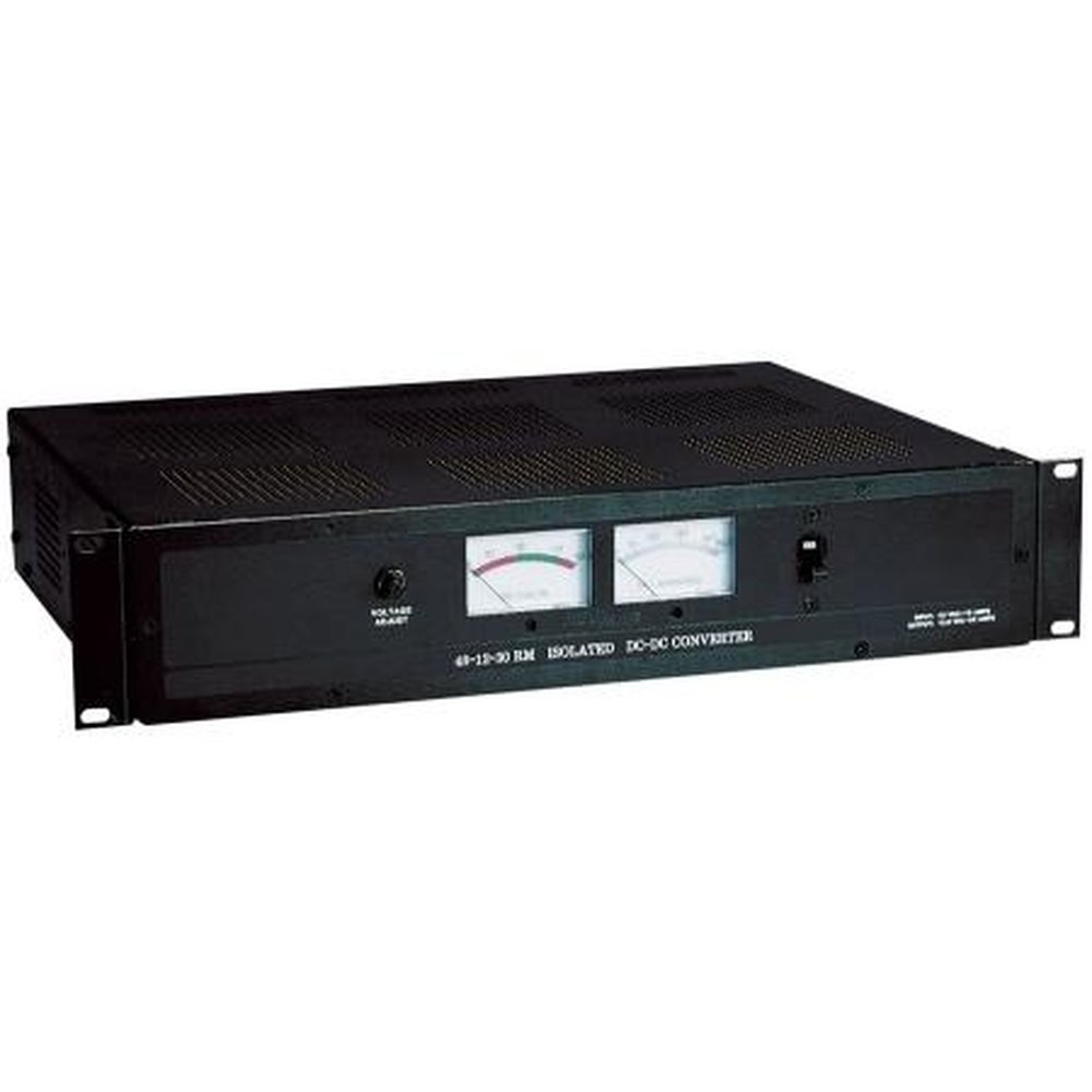 NEWMAR 48-12-30RM 19" Rack Mounted DC Converter.48VDC Pos.or Neg.Ground Input and 13.6VDC Output.30 Amps Contimuous.Volt & Amp Meters.Isolated