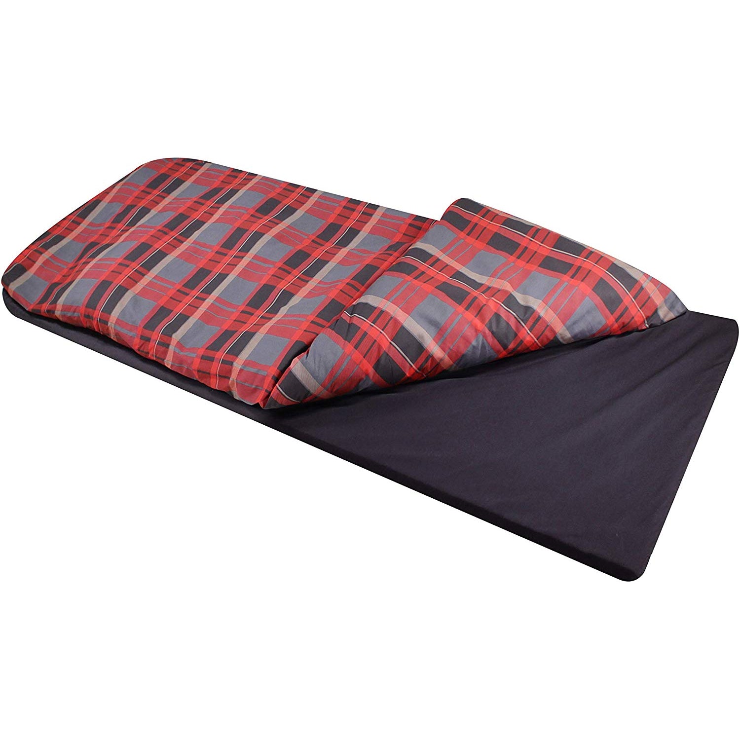 Disc-O-Bed Duvalay Child Memory Foam Sleeping Pad Duvet Mat, Plaid (Open Box)