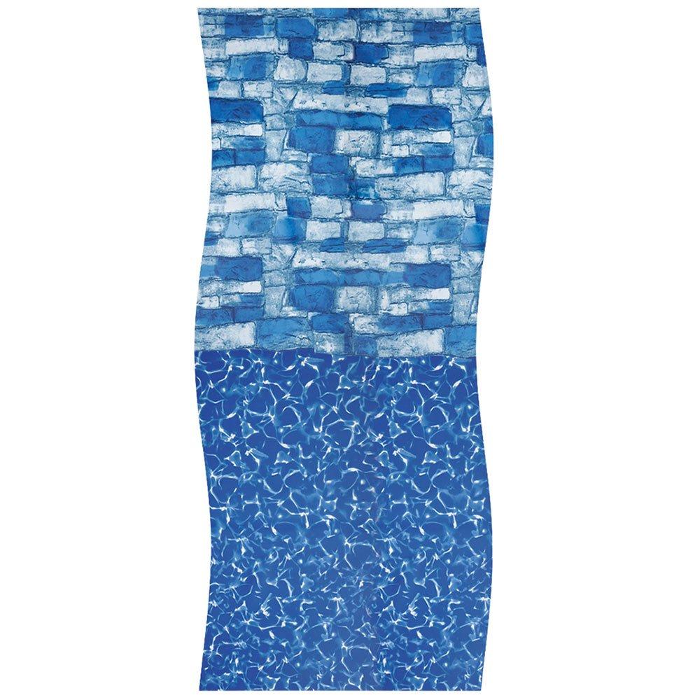 Swimline - Overlap 28' Round 48/52 in. Depth Blue Stone Above Ground Pool Liner, 20 Mil