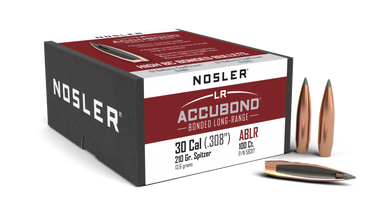 Nosler AccuBond Long Range 58317 .30 Cal 210 gr Spitzer Bullets-100cnt
