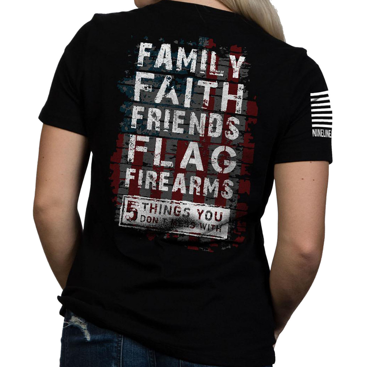 Nine Line Apparel Women's 5 Things Relaxed Fit Short-Sleeve T-Shirt