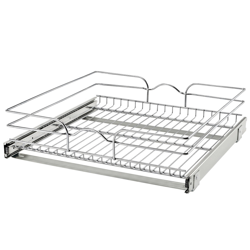 Rev-A-Shelf Pullout Basket Organizer for Kitchen or Vanity Cabinets, 21 x 20 In, 5WB1-2120CR-1