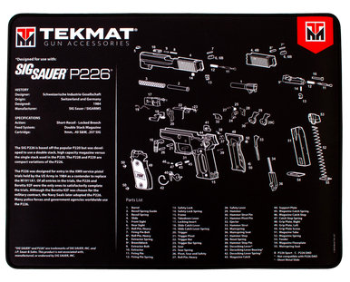TekMat Sig P226 Parts Diagram 15"x20" Ultra Premium Cleaning Mat
