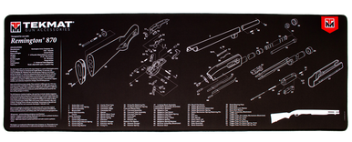 TekMat Remington 870 Parts Diagram 15"x44" Ultra Premium Cleaning Mat