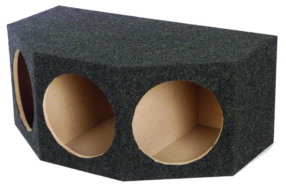 QPower 3 Hole 12" Sealed Car Subwoofer Enclosure Box  35 x 20.25 x 15 (Open Box)