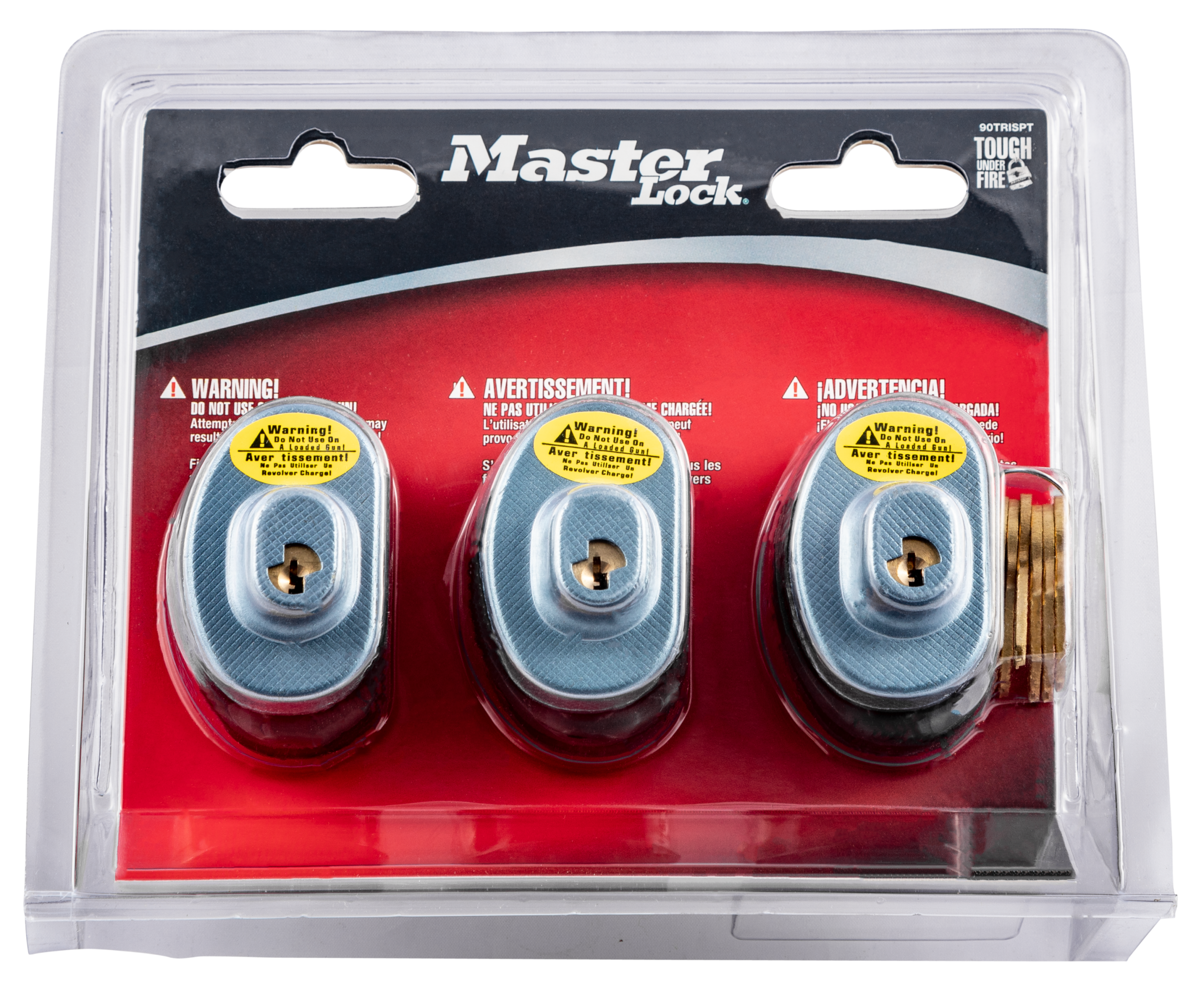 Master Lock Trigger Lock, Master 90trispt    Gun Lock 3pk Same/key