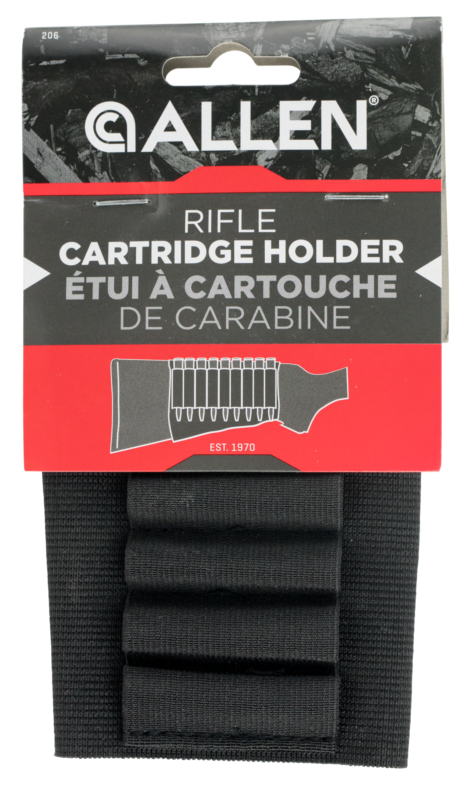 Allen Elastic Buttstock Shell Holder Black For Rifles