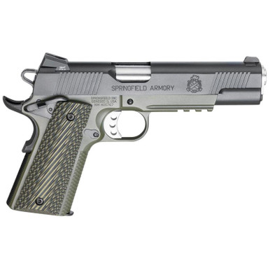 Springfield 1911 Loaded M.C. Operator 45 ACP 5" Barrel OD Green Frame G10 Grips 7rd Mag