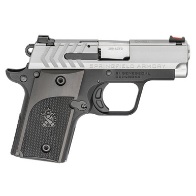 Springfield 911 Alpha 1911 Micro Compact 380ACP 2.7" Barrel SS Slide Fiber-optic Front Sight 6rd Mag