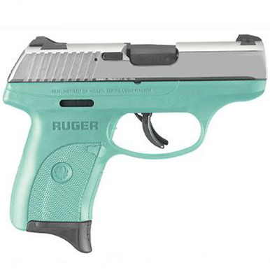 Ruger LCP .380 ACP 2.75" 6rd Turquoise Frame Stainless Steel Slide