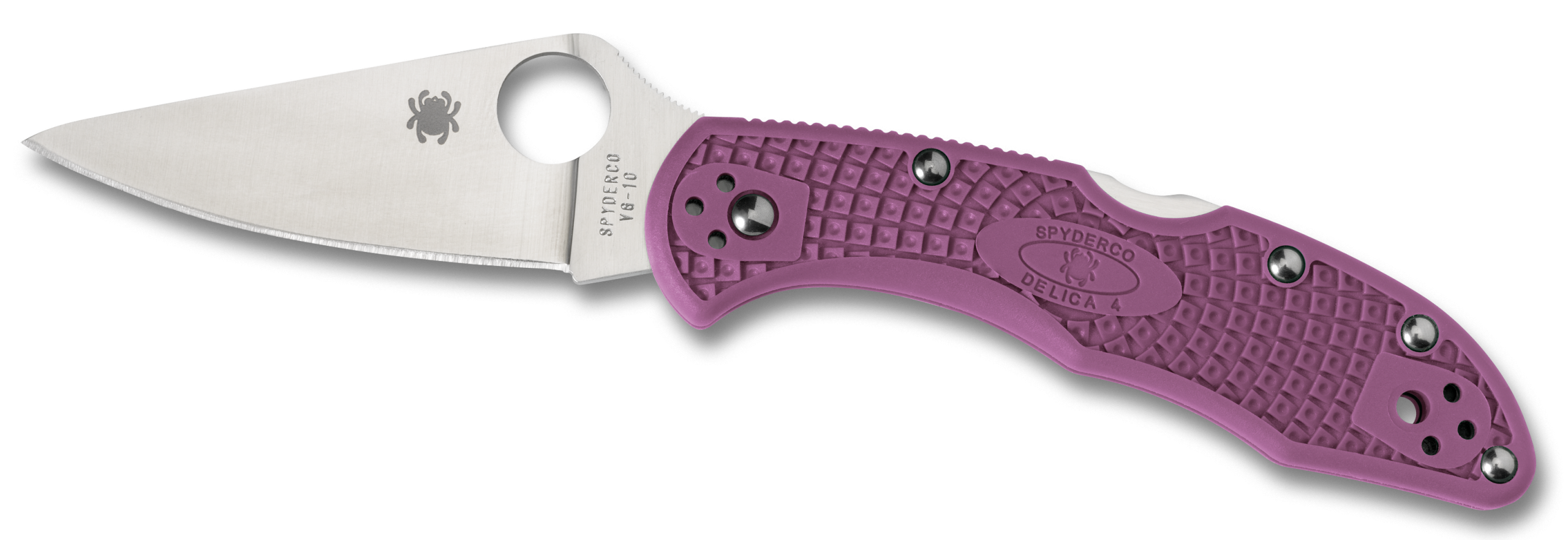Spyderco Delica 4, Spy C11fppr    Delica Flt Grnd Purple Pln