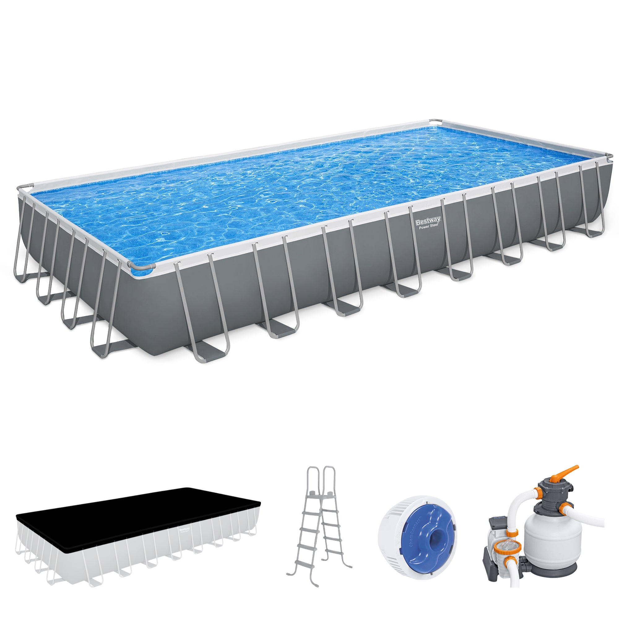 Bestway 56625E Power Steel 31ft x 16ft x 52in Above Ground Pool Set (For Parts)