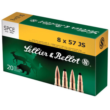 Sellier Bellot SB857JSB Rifle 8x57mm JS 196 GR SP 20 Rounds