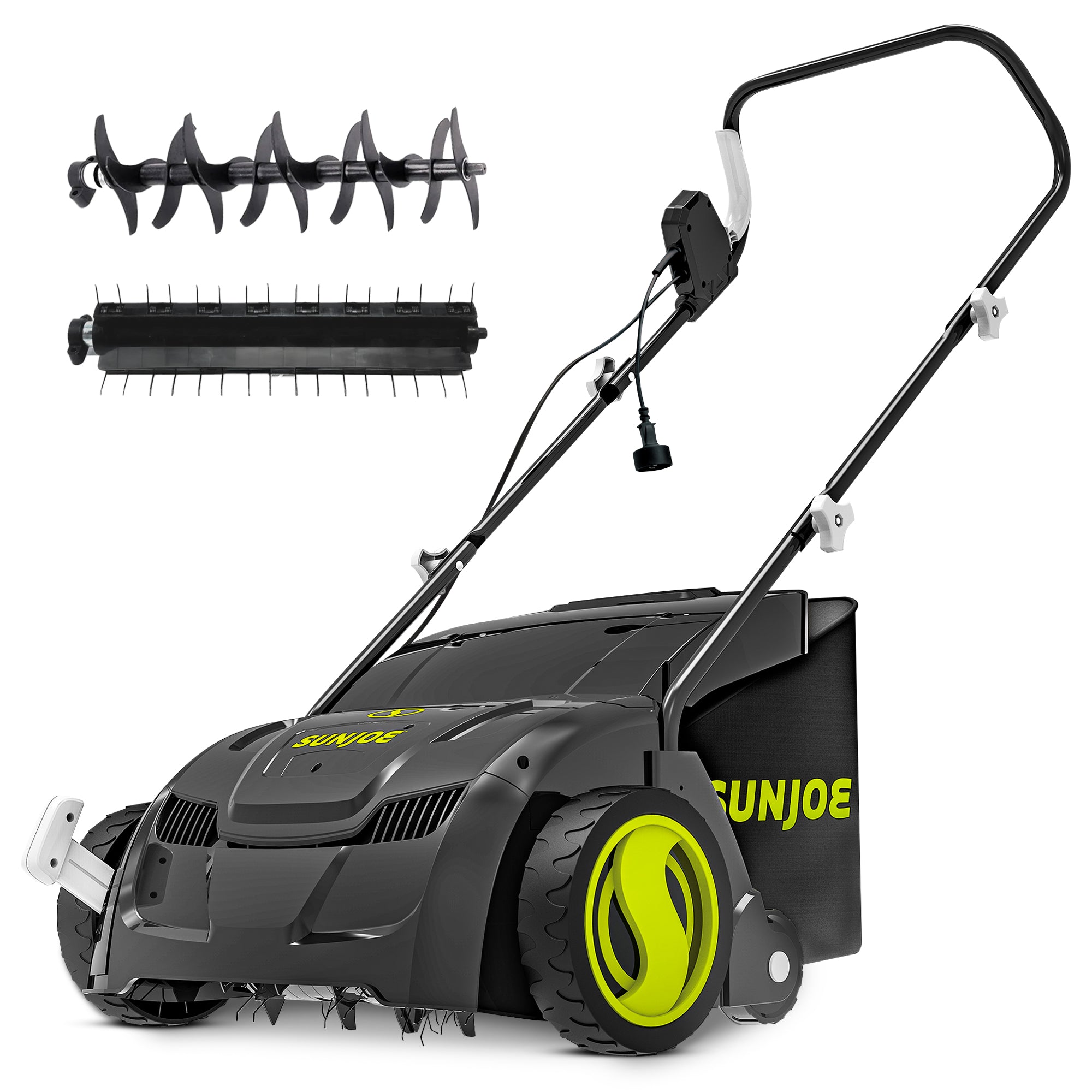 Sun Joe 13 Inch 12 Amp Electric Scarifier and Lawn Dethatcher w/ Bagger (Used)